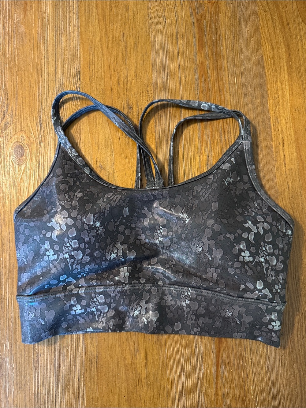 New Marika Strappy Green Printed Sports Bra Small / XS